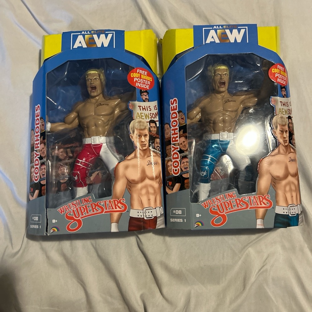 AEW Cody Rhodes Action Figure Set - Red and Blue